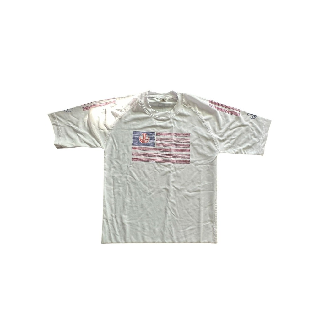 Adult JJ World League Rashguard BJJ MMA Red White Blue Flag‎ Small Brand New